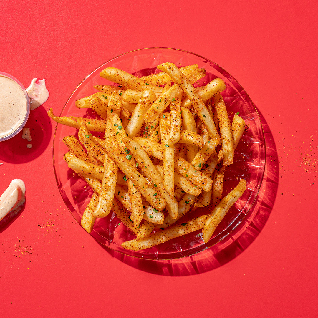 A side of cajun fries- with chipotle ranch on the side.
